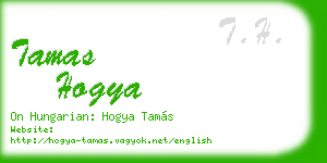 tamas hogya business card