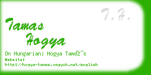 tamas hogya business card